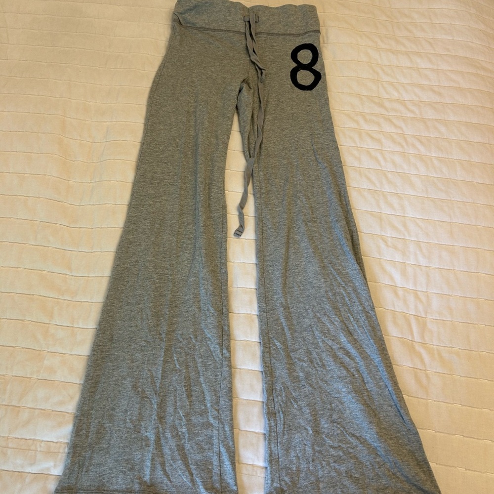 vintage grey flowy sweat pants bell bottom